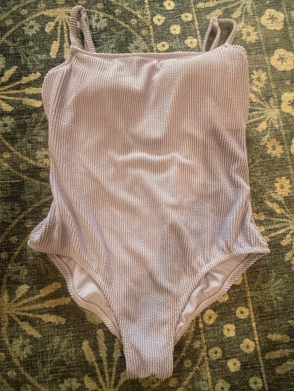 Kona Sol Textured Lavender One-Piece Swimsuit